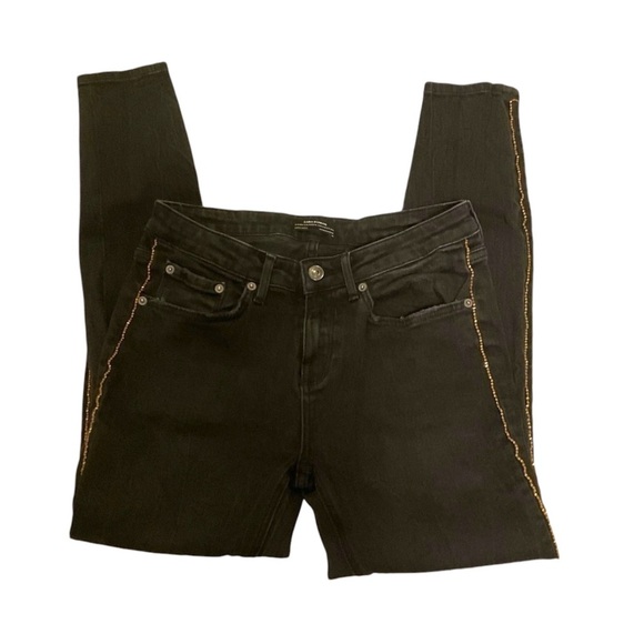 Zara Woman Premium Denim  Black Jeans Size 6 - Picture 6 of 6